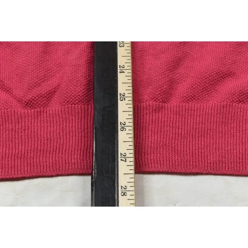 Brooks Brothers 346 Sweater Mens XL Pink Long Sleeve V-Neck Linen Cotton